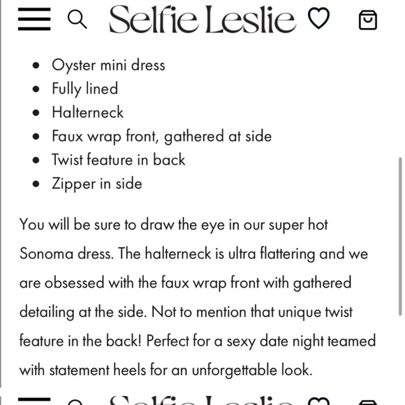 Selfie Leslie Oyster Halter Mini Dress 🦪 - Picture 6 of 14